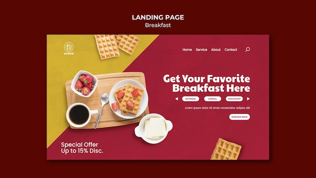 Frühstücks-landingpage