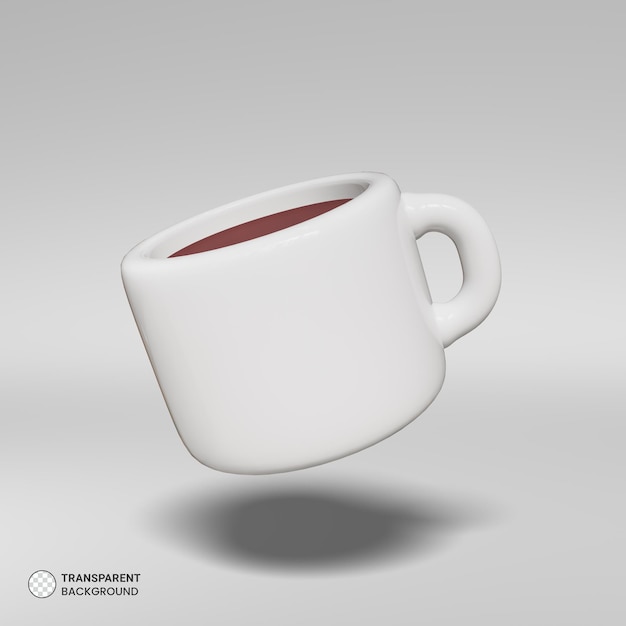 Frühstücksartikel Symbol isoliert 3d rendern Abbildung