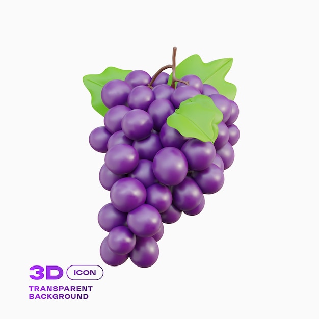 Fruit 3D Icon PNG Template