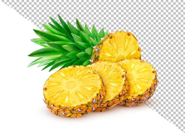 PSD fruit d'ananas isolé avec un tracé de détourage