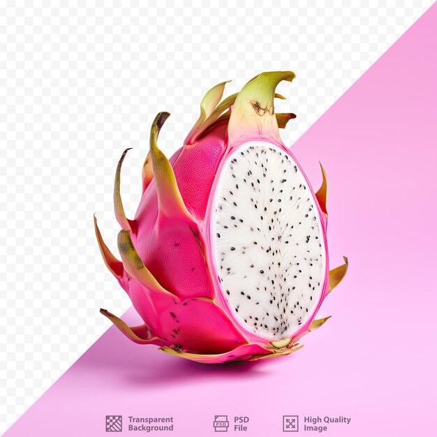 PSD fruit du dragon affiché sur un fond transparent semblant frais