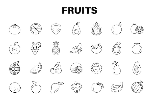 Fruit Icons Collection