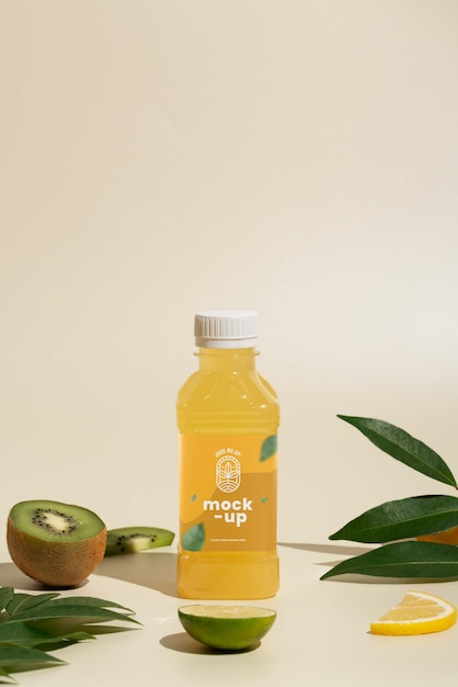fruit juice bottle mockup design