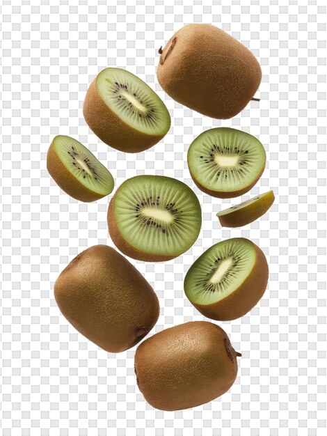 PSD fruit de kiwi avec le mot kiwi en bas