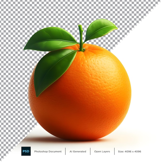 Fruit orange isolé sur fond blanc et transparent PSD