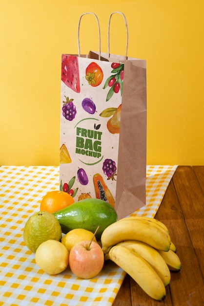 fruit packaging mockup design