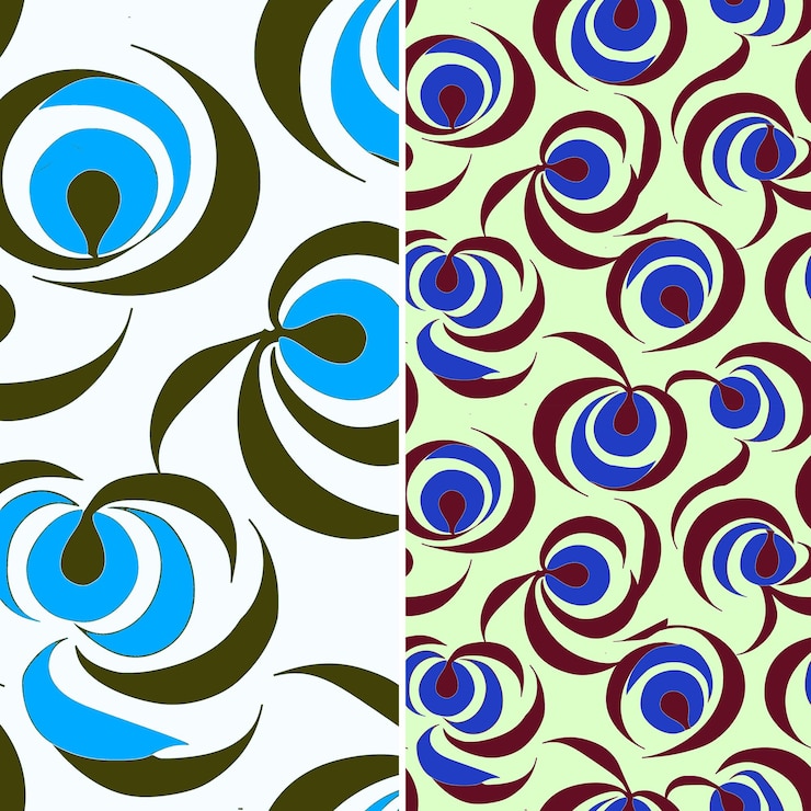 PSD fruit de la passion avec des formes en spirale et un design unique avec un vecteur de motif de fruit tropical unique