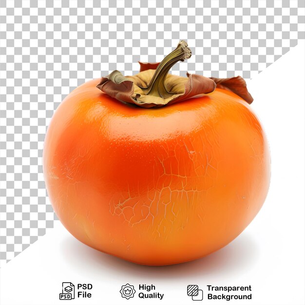 PSD fruit de persimmon isolé sur un fond transparent avec un fichier png