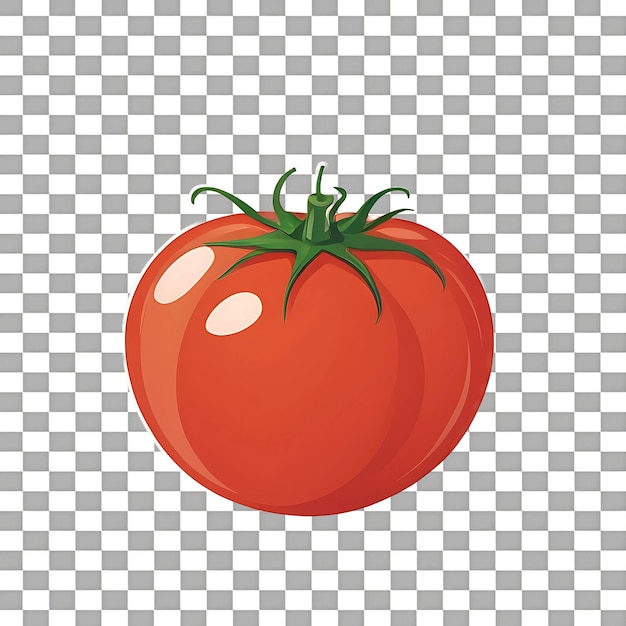 Un fruit de tomate isolé sur un fond transparent