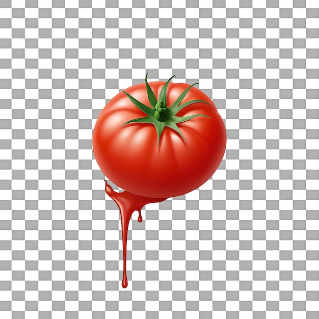 Un fruit de tomate isolé sur un fond transparent
