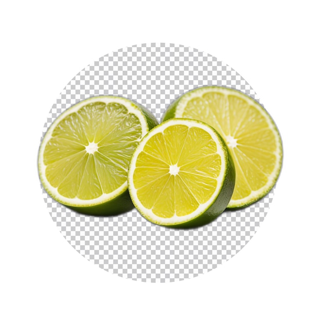 PSD fruits de citrus tropicaux en tranches de citron à l'image générée