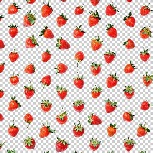 PSD fruits de fraise isolés sur fond transparent