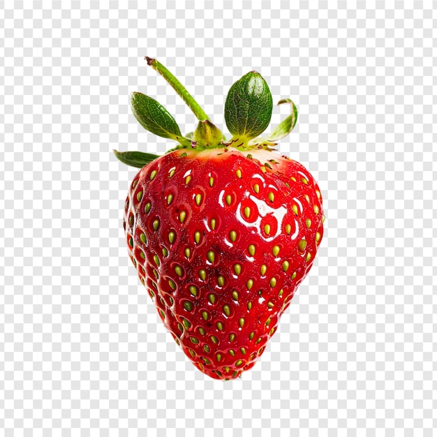 Fruits de fraise isolés sur un fond transparent