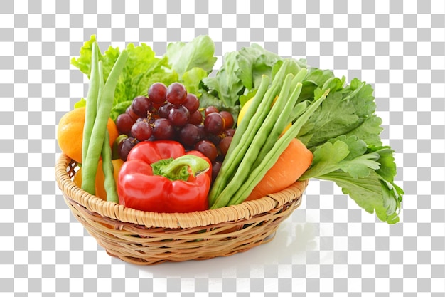 Fruits et légumes frais dans un panier