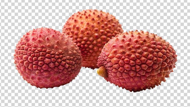 PSD fruits de litchi frais isolés sur fond blanc