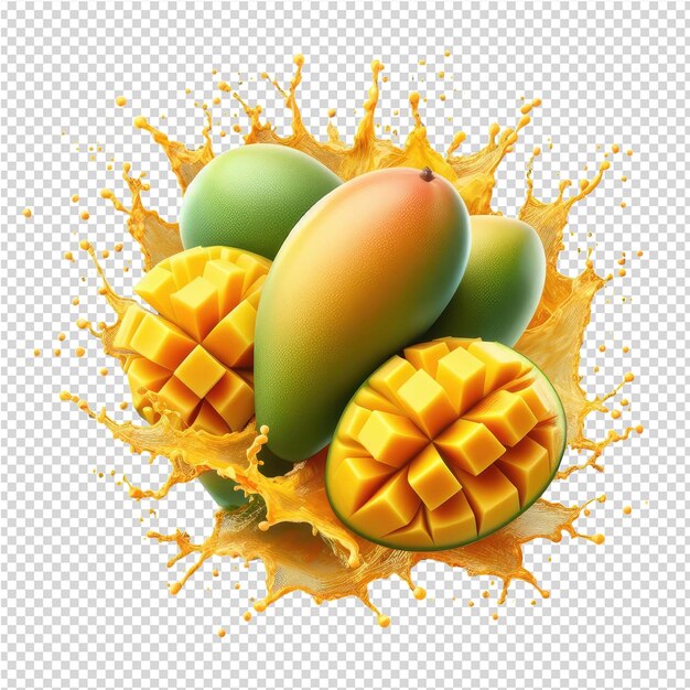 Fruta 3d aislada en un lienzo png transparente