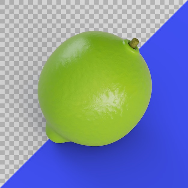 Fruta de limão estilizada em 3d