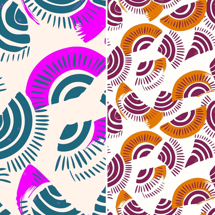 PSD fruta del dragón con líneas curvas y diseño abstracto con circo vector de patrón de fruta tropical único
