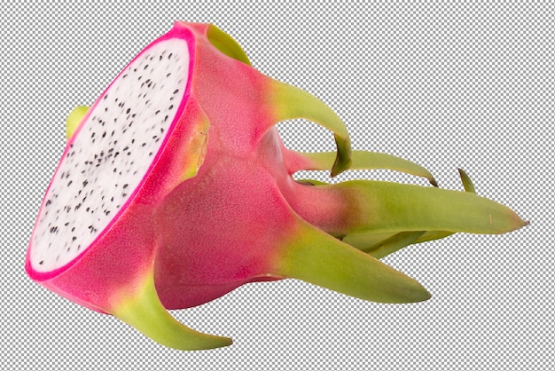 Fruta del dragón o pitaya aislada sobre un fondo transparente