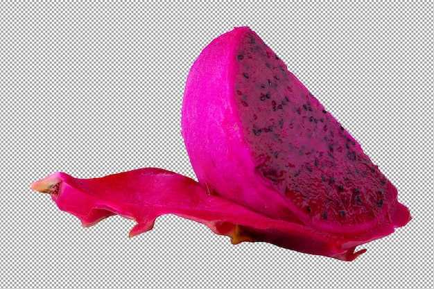 PSD fruta del dragón roja o pitaya roja aislada sobre un fondo transparente