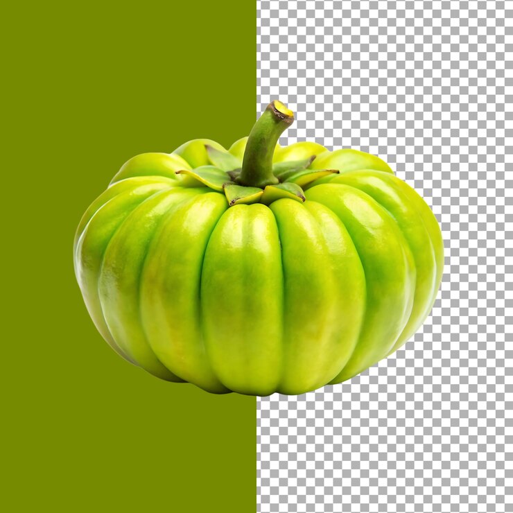 Fruta de Garcinia Cambogia verde fresca y madura