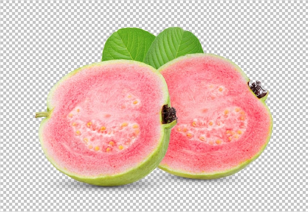 Fruta de guayaba aislada en capa alfa