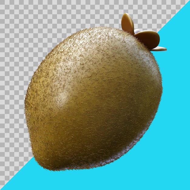 PSD fruta de kiwi estilizada modelo 3d