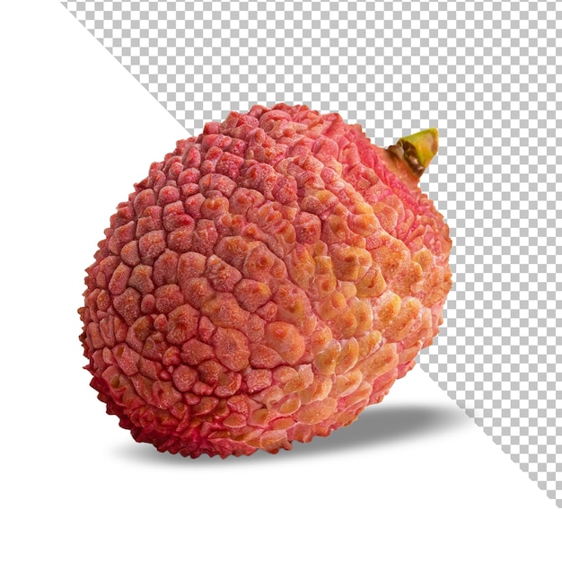 fruta de lichi fresca aislada en la superficie blanca PNG fondo transparente
