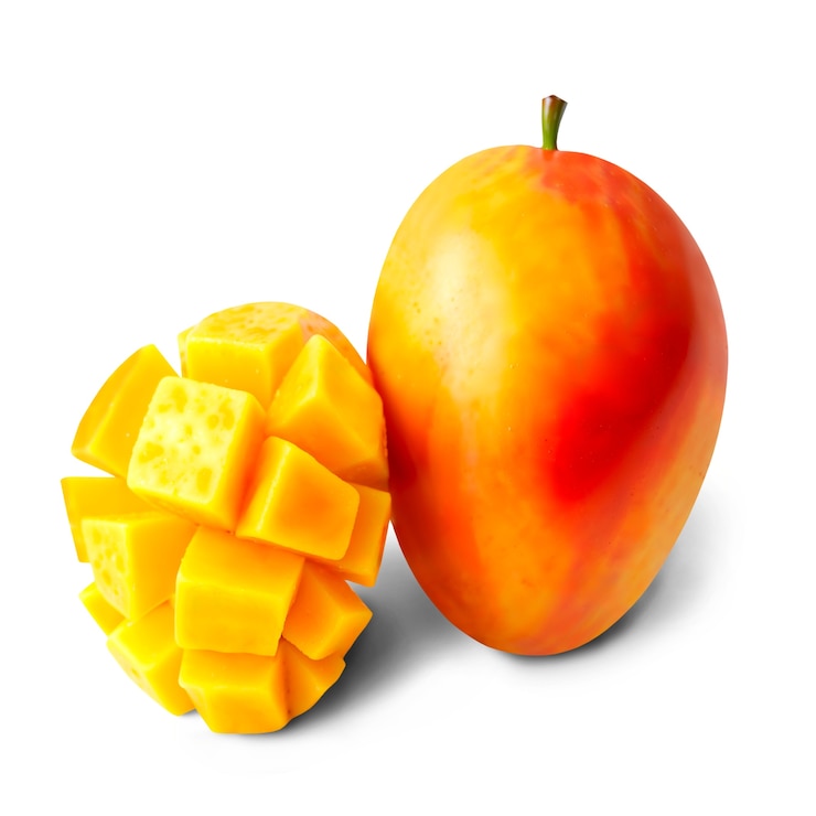 PSD fruta de mango aislado