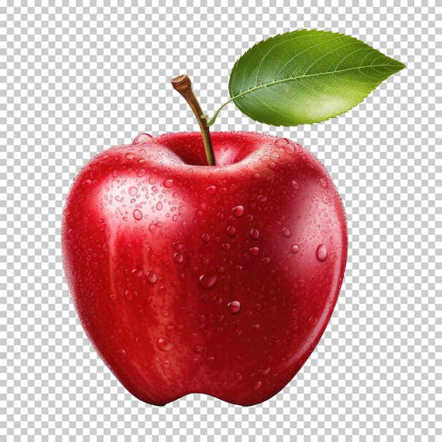 Fruta de manzana aislada sobre fondo transparente