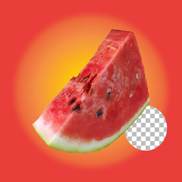 Fruta de melón de agua roja tropical fresca aislada