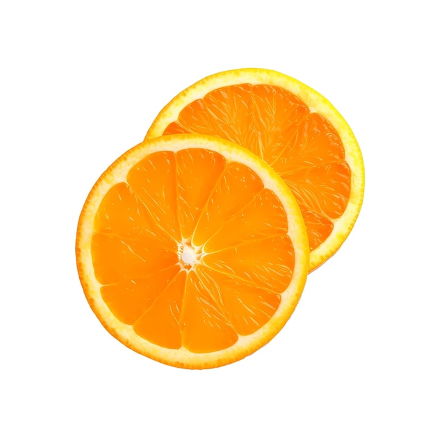 fruta naranja aislada sobre fondo blanco de alta resolución