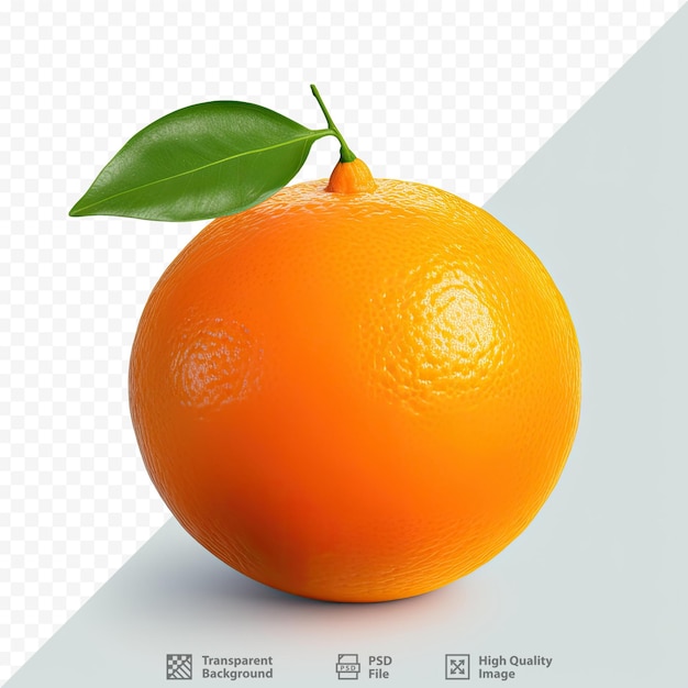 PSD fruta naranja fresca aislada en un fondo transparente