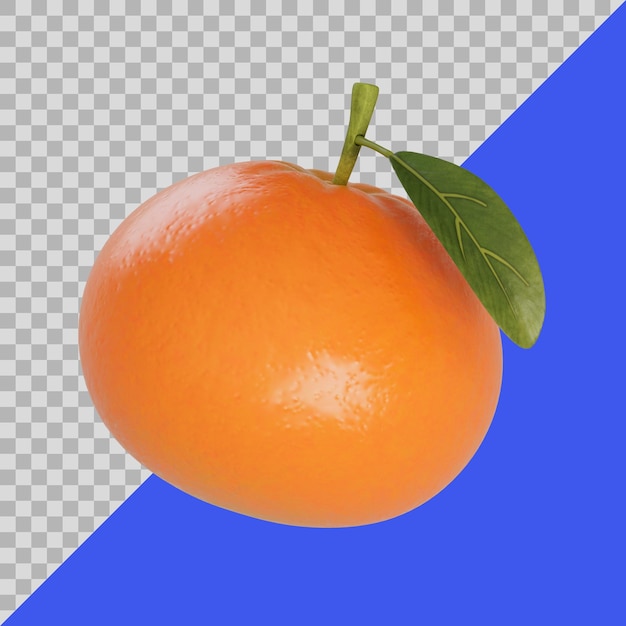 Fruta de naranja mandarina estilizada modelo 3d