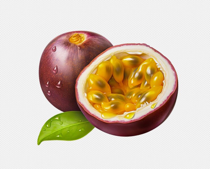 fruta de la pasión aislada