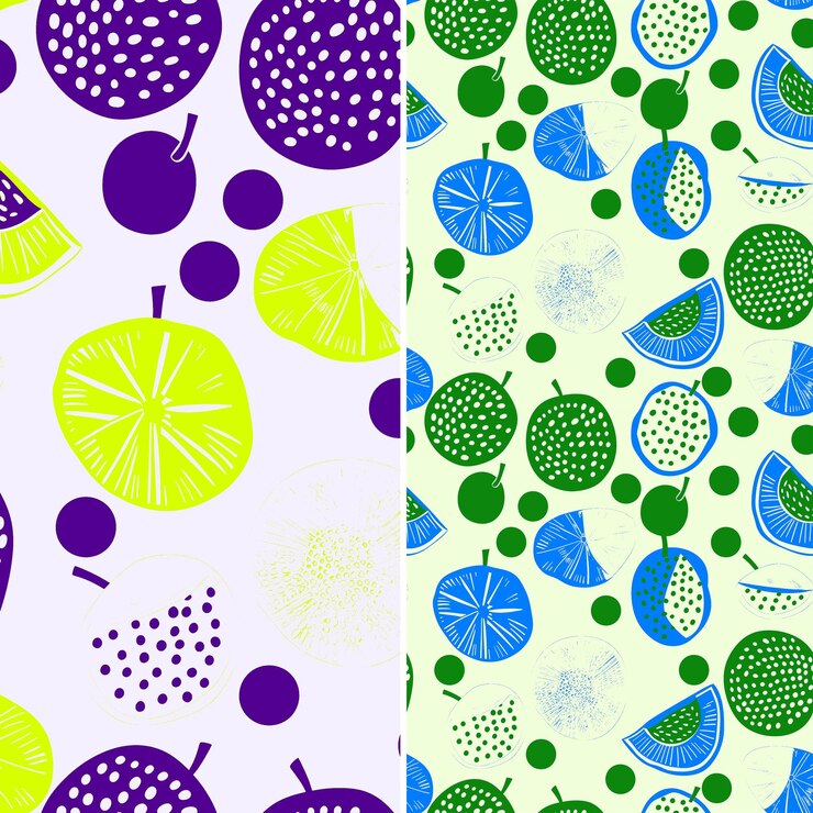 PSD fruta ugli con silueta redonda y diseño único con diseño vectorial de patrón de fruta tropical polk