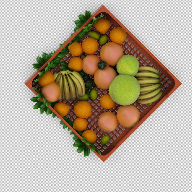 Frutas 3D render