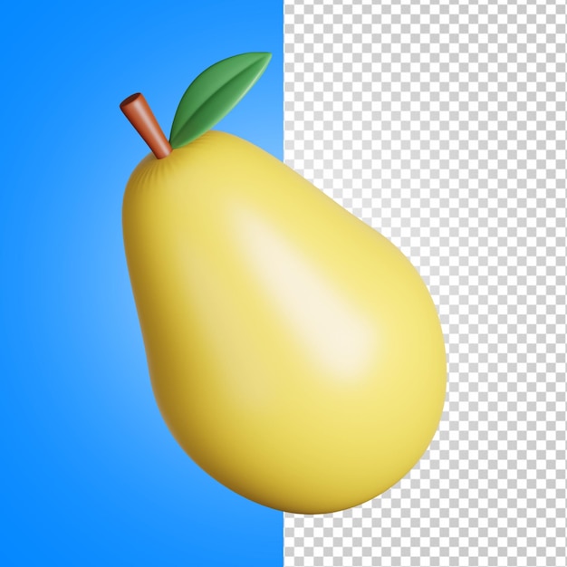 Frutas de pêra 3d