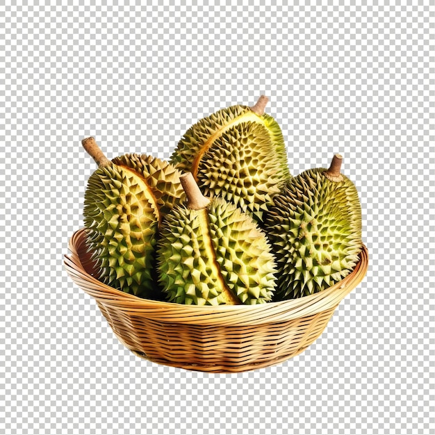 PSD frutas durian em psd fundo transparente frutas e legumes exóticos