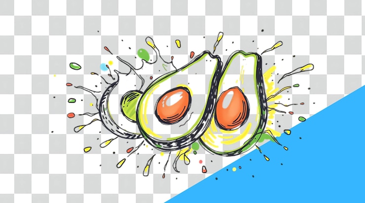 PSD frutas con fondo transparente psd