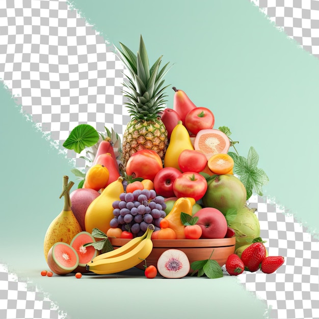 PSD frutas frescas disponibles para comprar en el supermercado.