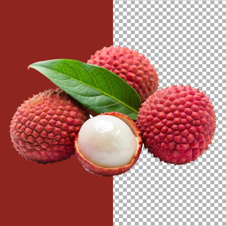 Las frutas frescas y dulces del lichi son un delicioso deleite tropical.