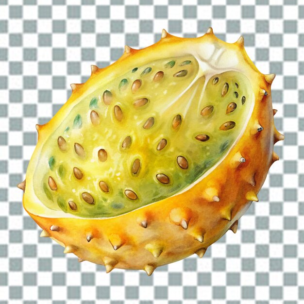 PSD frutas de granadilla amarillas aisladas sobre un fondo transparente