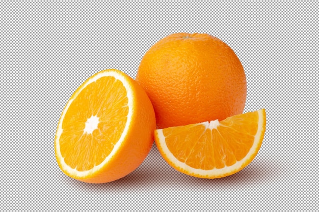 PSD frutas laranja frescas isoladas em fundo alfa