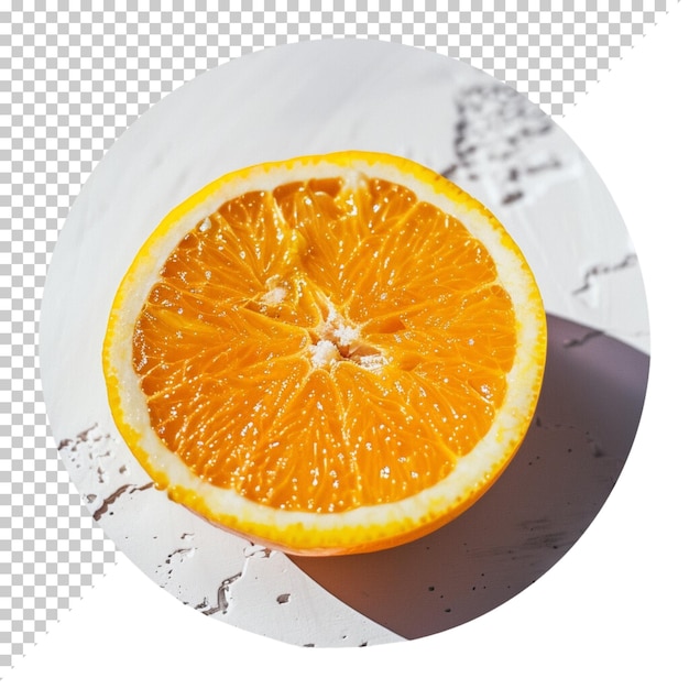 Frutas de naranja aisladas sobre un fondo transparente