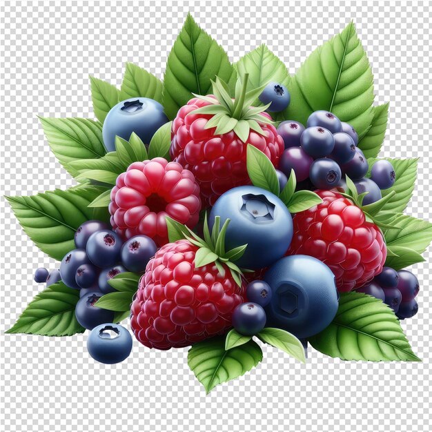 PSD frutas rojas aisladas en 3d en un lienzo png transparente