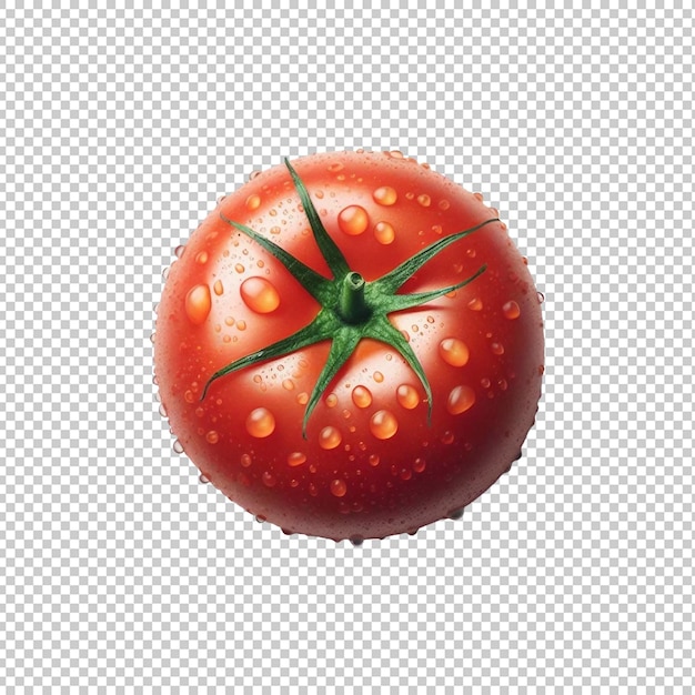 PSD frutas de tomate frescas aisladas sobre un fondo transparente ai generative