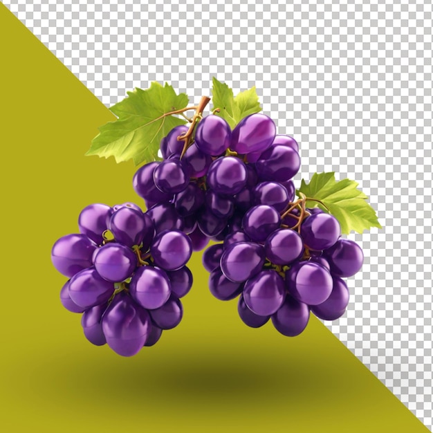 Frutas de uva aisladas sobre un fondo transparente psd