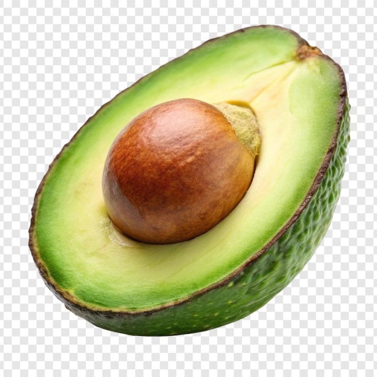 PSD fruto de aguacate aislado sobre un fondo transparente