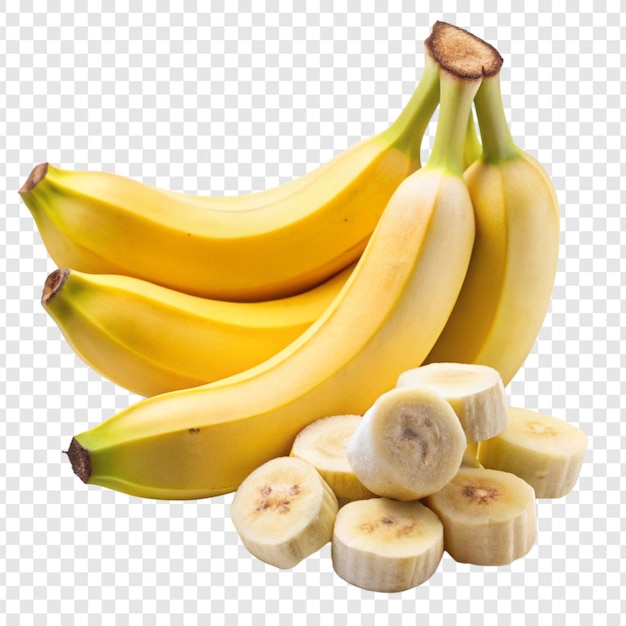 Fruto de banana isolado sobre um fundo transparente